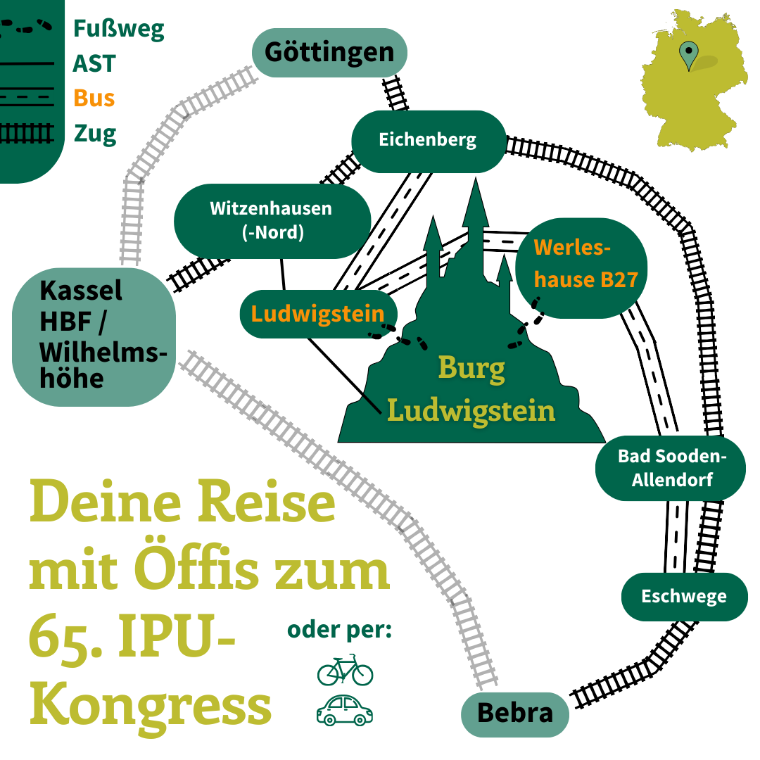 ANREISE Version 2 Anreise zum 65. IPU-Kongress, verbildlicht